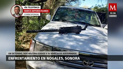 Descargar video: Aseguran 14 vehículos tras enfrentamiento en Nogales, Sonora