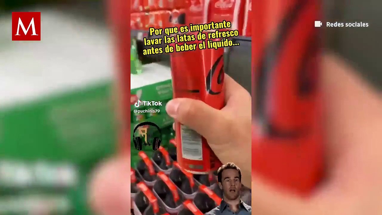 Usuario de redes muestra qué tan sucias están las latas de refrescos; este fue el resultado