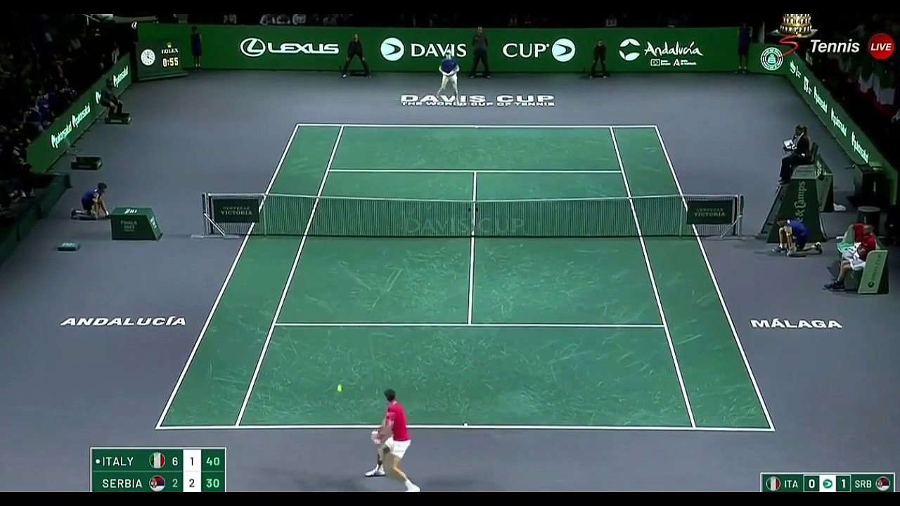 Djokovic vs Jannik Sinner Highlights || DAVIS CUP 2023