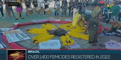 Brazilian activists raise their voices against violence against women