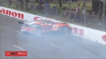 V8 Supercars 2023 Adelaïde Qualifying 2 Hill Big Crash Turn 8