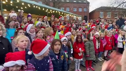 Hayward's and Landscore School Singers at Crediton Lights Switch On IMG_0869