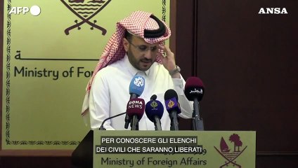 Gaza, il Qatar annuncia: "Tregua comincera' domani e durera' quattro giorni"