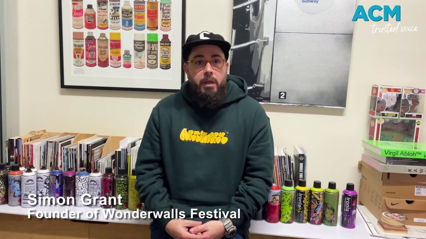 Founder of the Wonderwalls Festival Simon Grant talks about how he started getting into street art as a teenager. Video by Marlene Even from August 2023