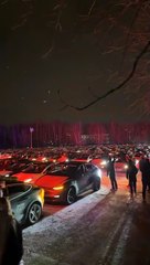 687 Teslas Gather to Put on a Lightshow
