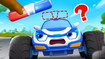 Police Car's Siren is Missing | Police Car Song | Monster Truck | Kids Songs | BabyBus