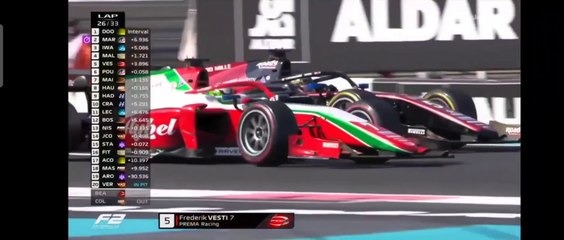 F2 2023 Abu Dhabi Feature Race Pourchaire vs Vesti Epic Battle