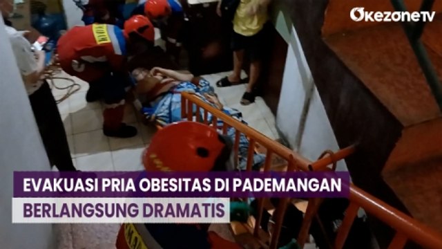 Evakuasi Pria Obesitas di Pademangan Berlangsung Dramatis, Petugas Damkar Turun Tangan