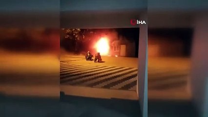 Bursa'da korku dolu anlar! Alev alev yandı