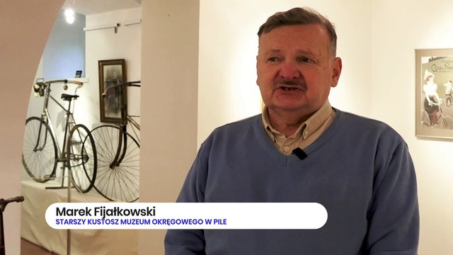 Wystawa zabytkowe rowery z XIX wieku ze zbiorów Piotra Urbaniaka w Muzeum Okręgowym w Pile