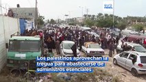 La tregua entre Israel y Hamás da un respiro en Gaza: entran camiones con comida, agua y medicinas