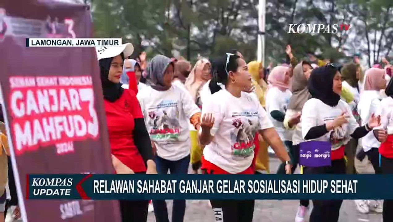 Ajak Warga Hidup Sehat, Relawan Sahabat Ganjar Lamongan Gelar Acara Senam Sehat!