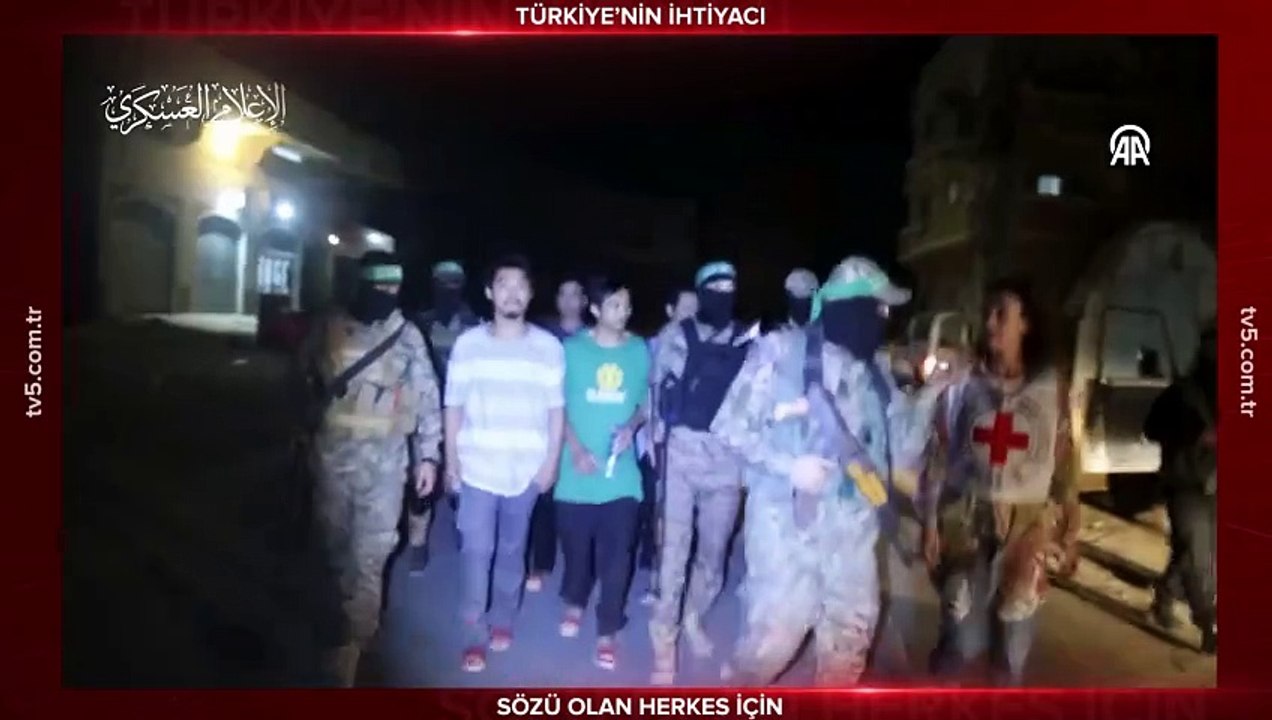 El Kassam Tugayları esirlerin serbest bırakıldığı anları paylaştı