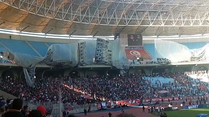 دخلة ثانية لجماهير النادي الإفريقي تعانق الروعة في مباراة دريمز الغاني