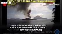 Rekaman Gunung Anak Krakatau Erupsi, Awan Panas Membumbung Ratusan Meter