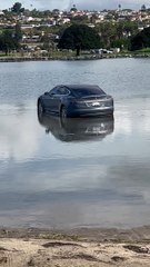 King Tide Turns Car To Island