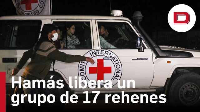 Un grupo de 14 rehenes israelíes y 3 extranjeros liberados por Hamás ya está en manos de Cruz Roja
