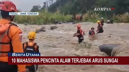 10 Mahasiswa Pecinta Alam Terjebak Arus Deras Sungai, Proses Evakuasi Berlangsung Dramatis!