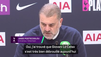 13e j. - Postecoglou : "Lo Celso s'est très bien débrouillé dans le rôle que nous lui avons confié"