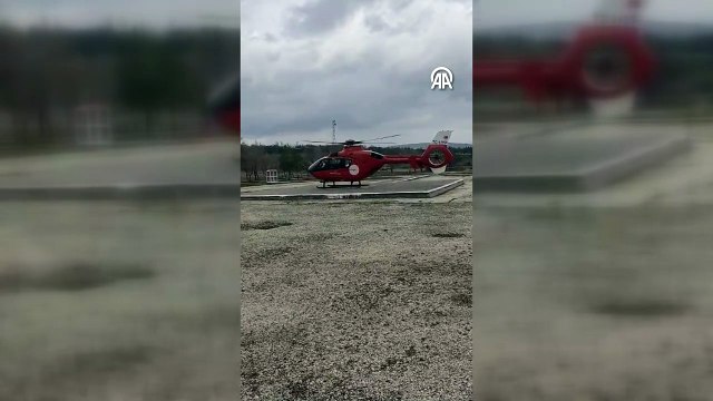 Van'da zehirlenen kadın, ambulans helikopterle hastaneye ulaştırıldı