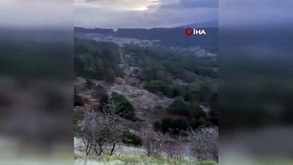 Fırtınada yüksek gerilim hattı telleri beşik gibi sallandı