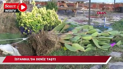 İstanbul'da deniz taştı