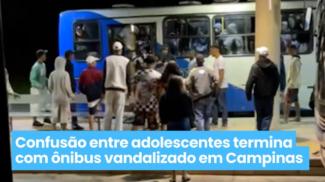 Confusão entre adolescentes termina com ônibus vandalizado em Campinas