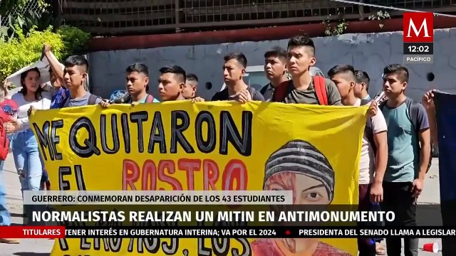 Normalistas realizan mitin en Guerrero por los 43 estudiantes de Ayotzinapa