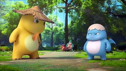 Pertarungan sengit antara dino kuning vs dino biru! Tapi gak jadi