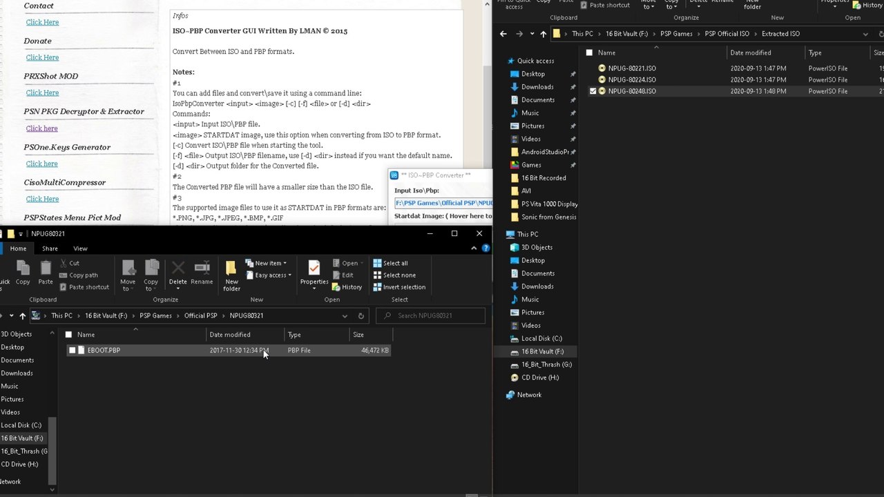 How to extract PSP disc, from digital PS Store Game 16 Bit Guide video Dailymotion