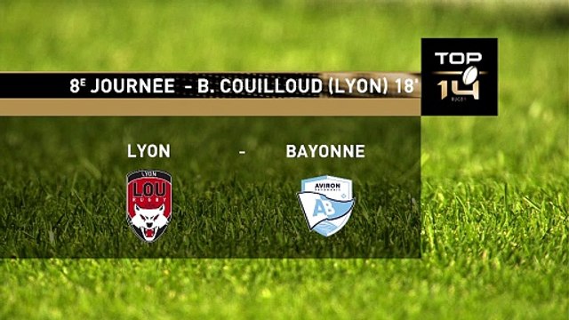 TOP 14 - Essai de Baptiste COUILLOUD (LOU) - LOU Rugby - Aviron Bayonnais