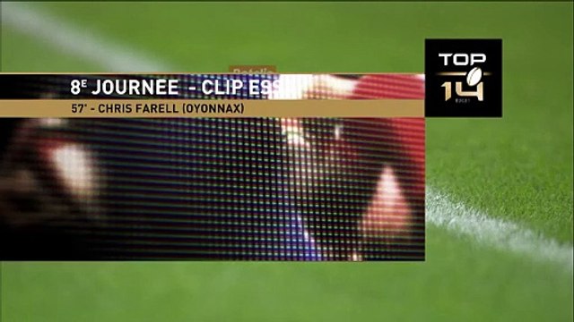 TOP 14 - Essai de Chris FARRELL (OYO) - Montpellier Hérault Rugby - Oyonnax Rugby