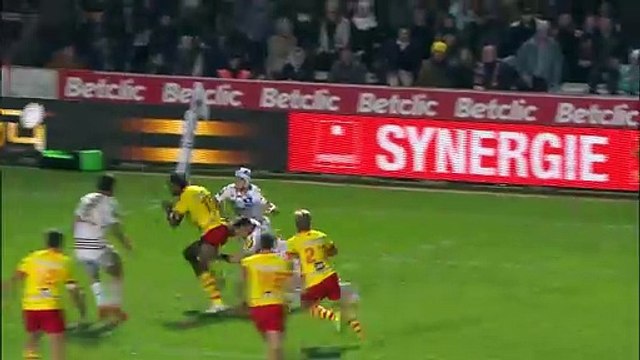 TOP 14 - Essai de Jack McINTYRE (USAP) - Union Bordeaux Bègles - USA Perpignan