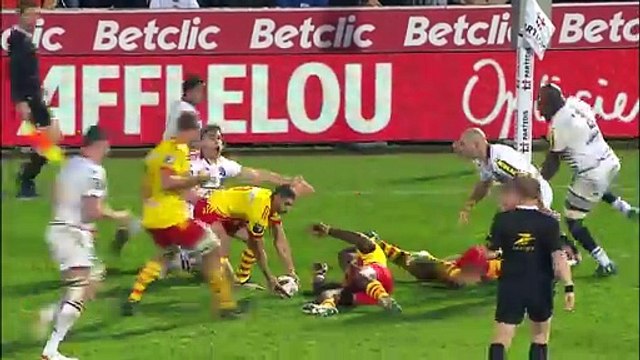 TOP 14 - Essai de Jacobus VAN TONDER (USAP) - Union Bordeaux Bègles - USA Perpignan