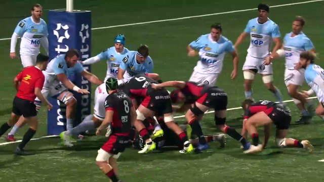 TOP 14 - Essai de Romain TAOFIFENUA (LOU) - LOU Rugby - Aviron Bayonnais