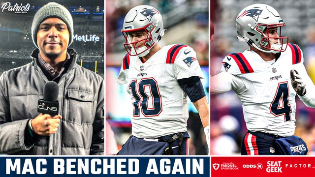 Mac Jones BENCHED Again in Patriots Loss to Giants, Fall to 2-9