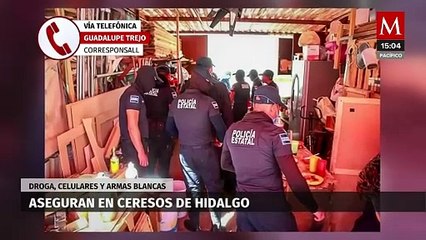 Aseguran artículos en Ceresos de Actopan y Tula, Hidalgo, en operativos de seguridad