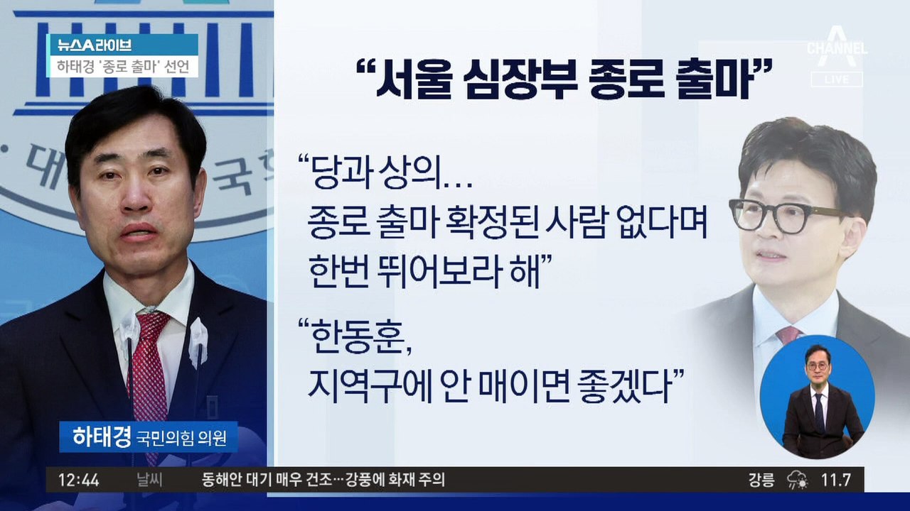 하태경, ‘정치 1번지’ 종로 출마 선언