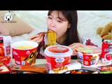 ASMR MUKBANG| Red Convenience store [Tteokbokki, Ramen bokki, Makchang, Jjamppong Steamed Dumpling]