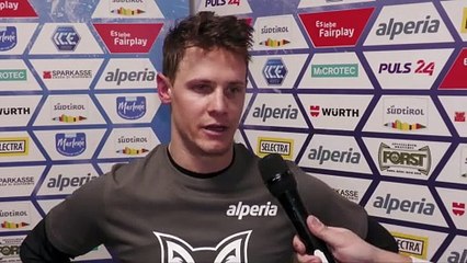 Dustin Gazley (HCB) nach dem Sieg gegen die Pioneers