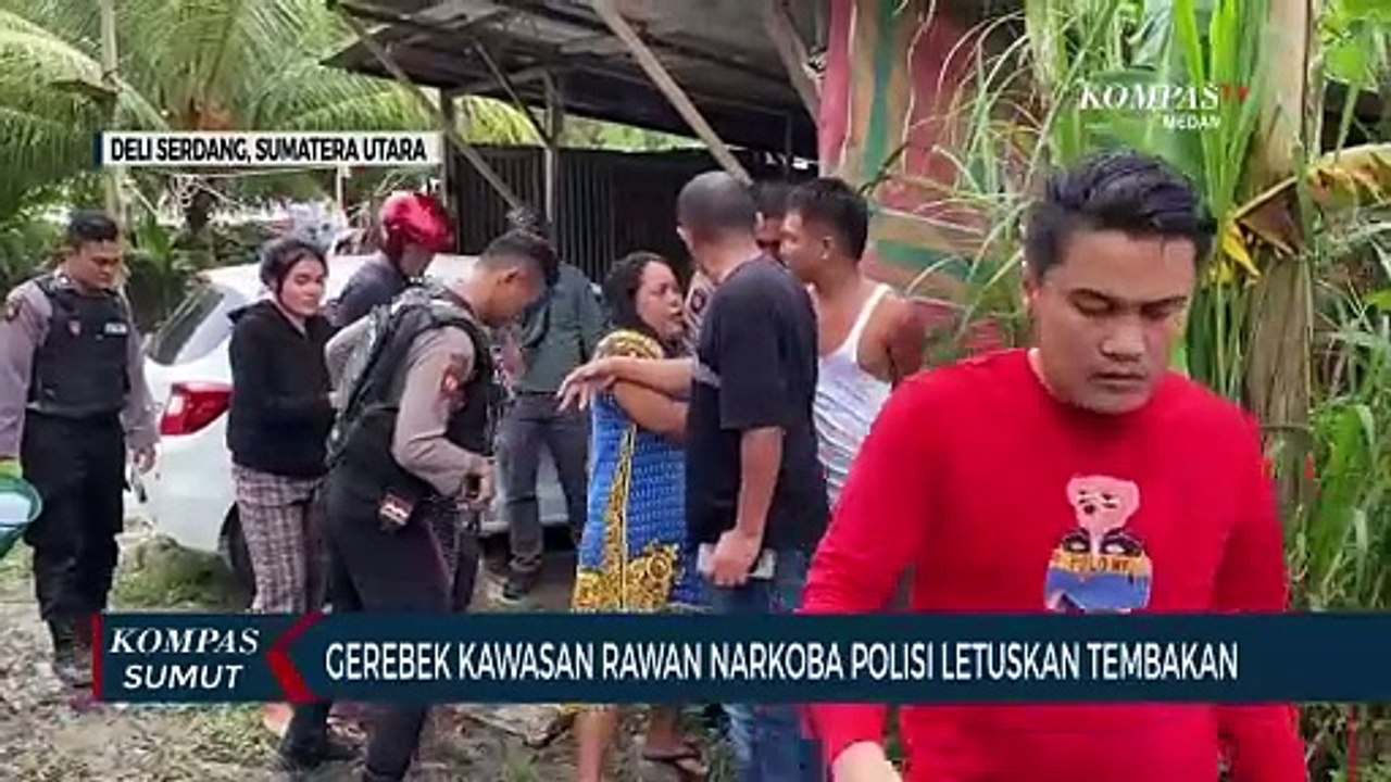 Detik-detik Polisi Gerebek Kawasan Narkoba di Percut Sei Tuan Kabupaten Deli Serdang