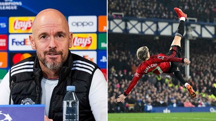 Ten Hag makes Garnacho claim after stunning bicycle kick goal against Everton