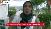 Deprem sonrası 1 metreyi bulan çökmenin yaşandığı İskenderun Körfezi'nde denizle kara birleşti