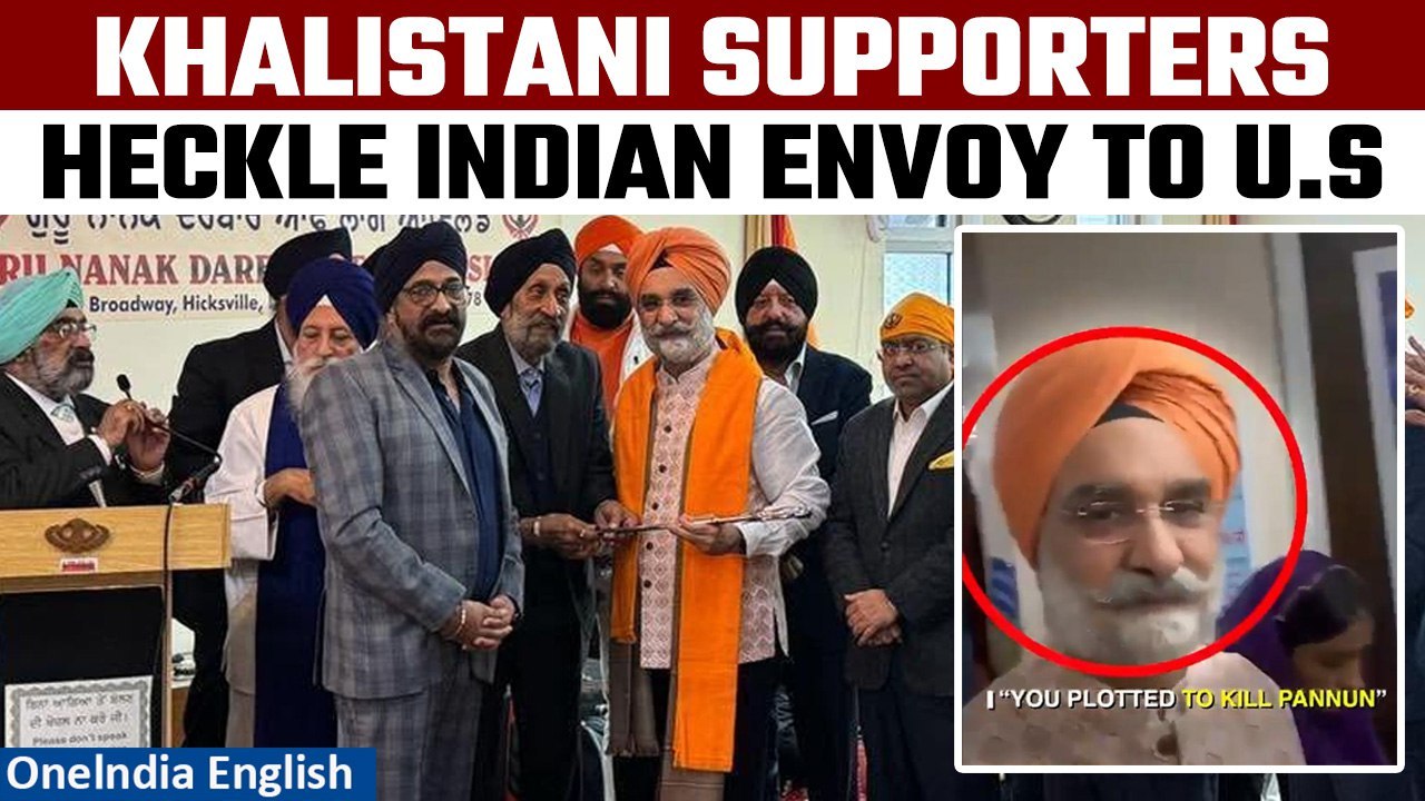 New York: Indian Envoy Taranjit Singh Sandhu Heckled over Nijjar & Pannun at U.S Gurudwara| Oneindia