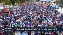 Gibran Sapa Warga Jalan Sehat 2 KM Di Makassar