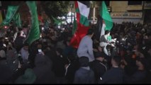 I prigionieri palestinesi rilasciati accolti in Cisgiordania