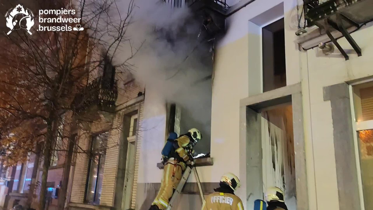 Incendie rue Félix Bovie à Ixelles