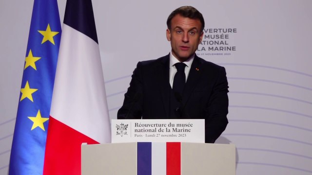Emmanuel Macron veut que le musée national de la Marine soit un lieu de pédagogie, de rencontre et de rayonnement