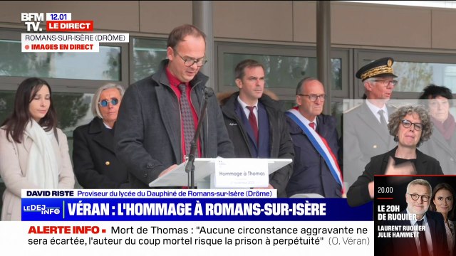 Nous ne l'oublierons jamais : l'hommage du proviseur du lycée de Thomas, plus d'une semaine après sa mort