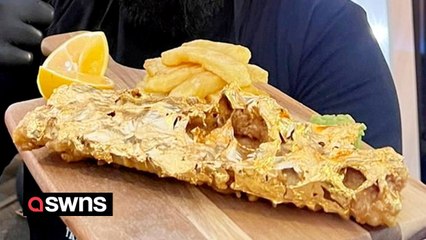 Chippy created world first cod wrapped in 24-carat gold inspired by Salt Bae